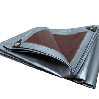 Tentas Tarpaulin (sidabrinis/rudas) 3m x 4m (210 g./m2)